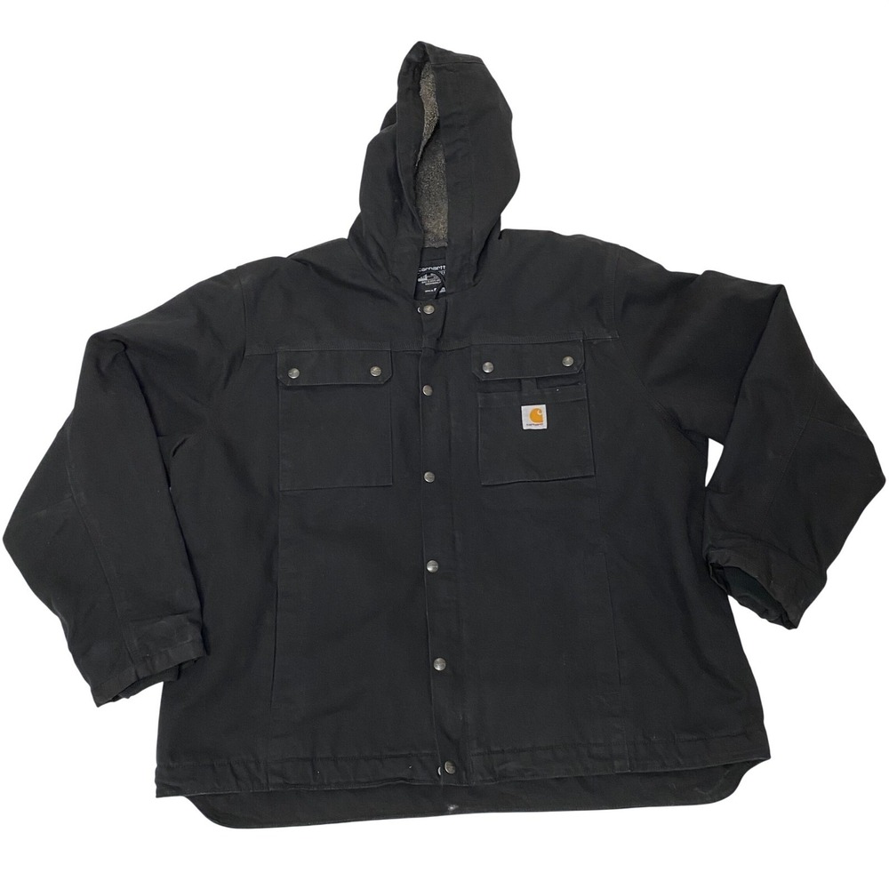 Carhartt 103826‎ Yukon Extremes Loose Fit Coat 2XL Black Sherpa Lined Hooded